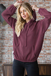 URBAN RIBBED HOODIE TOP