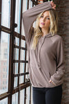 URBAN RIBBED HOODIE TOP