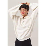 Collared Half-Button Sweatshirt