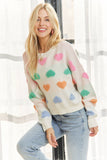 HEART SHAPE LONG SLEEVES SWEATER