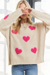 LOVELY HEART SWEATER TOP