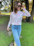 PREORDER: Flower Powered Half Zip Sweater in Four Colors