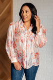 Call Me Back Sheer Floral Button Up Blouse