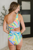 Corfu Marble Cutout Swimsuit