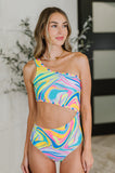 Corfu Marble Cutout Swimsuit