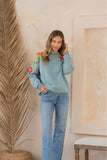 Floral Embroidered Sweatshirt