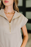 Easy Hustle High Neck Dress in Ash Mocha