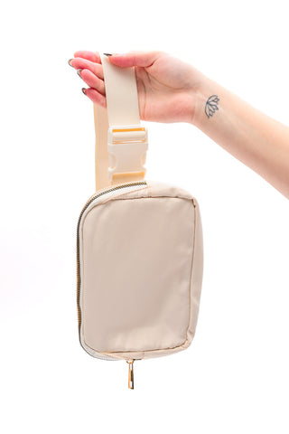 Everywhere I Go Crossbody Belt Bag in Ivory