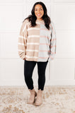 Exceptional Thought Striped Patchwork Sweater