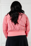 Fit Happens Nylon Tennis Jacket in Coral Rose