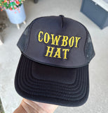 Cowboy Hat Embroidered Trucker Hat