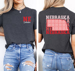 Erin Dostal- Red Floral Cornhuskers Nebraska