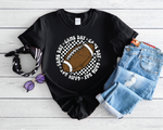 Game Day Checkered Football Graphic T-Shirt