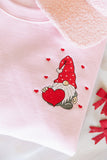 Valentine Gnome Embroidered Sweatshirt