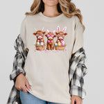 Easter Basket Highland Cow Graphic Tee