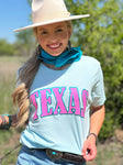 Texas in Glitter with Metallic Puff Tee