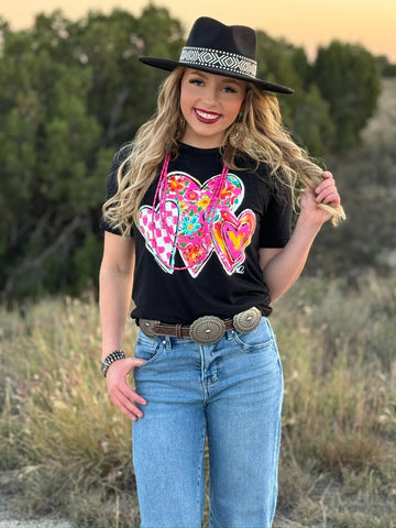 TRIO OF HEARTS TEE (CALLIE ANN STELTER )