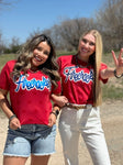 Firecracker in Royal Blue Glitter Tee