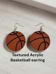 Basketball texture acrylic earrings