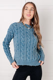 In the Right Direction Cable Knit Sweater