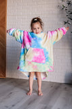 Kids Oversized Hoodie Blanket in Rainbow