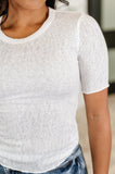 Knit Pick Basic Tee in Off White
