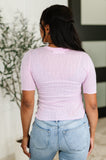 Knit Pick Basic Tee in Pink