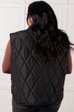 Layering Queen Quilted Puffer Vest in Black