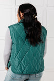 Layering Queen Quilted Puffer Vest in Hunter Green