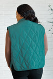 Layering Queen Quilted Puffer Vest in Hunter Green