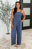 Live Your Best Life Floral Jumpsuit in Blue Floral