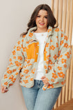 Love It Don't Leave It Floral Fleece Jacket