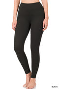 Premium microfiber wide waistband leggings