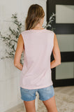 New Normal Pleat Detail Sleeveless Top in Pink