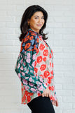 Presupposed Ideas Mixed Print Button Up Blouse