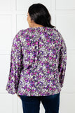 Pulled Together Ditsy Floral Bubble Sleeve Blouse