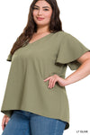 CURVY FLUTTER TOP