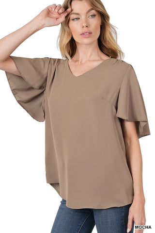 CURVY WOVEN WATERFALL TOP