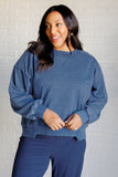 Quick Fix Mineral Wash Crew Neck Pullover in Psychic