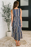 Sierra Spirit Gathered Tiered Dress in Navy