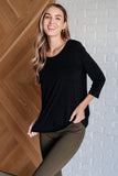 Signature Classic Round Neck Top in Black