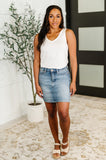 Simpler Times Basic V-Neck Tank in Off White
