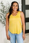 Simpler Times Basic V-Neck Tank in Pineapple