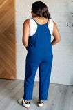 Totally Me Spaghetti Strap Jumpsuit in Light Navy