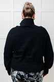 Under Her Spell Half Zip Pullover in Black