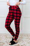 Your New Favorite Joggers in Red Plaid