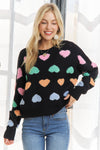 HEART SHAPE LONG SLEEVES SWEATER