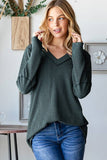 LONG SLEEVE SOLID URBAN RIBBED TOP