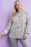 Curvy Leopard French Terry Sweatshirt