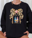 Leopard Coquette Bow Jesus Sweatshirt